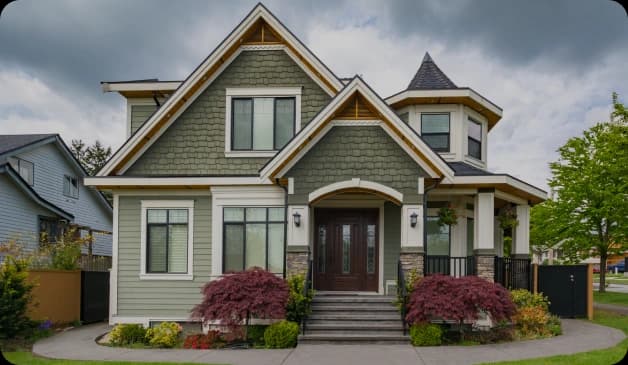 Residential property with pathway and front yard
